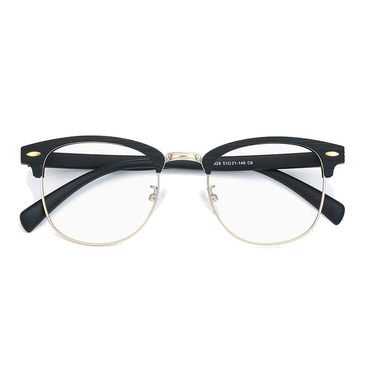 Maxwell Browline Semi-Rimless Eyeglasses